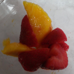 mango and strawberries